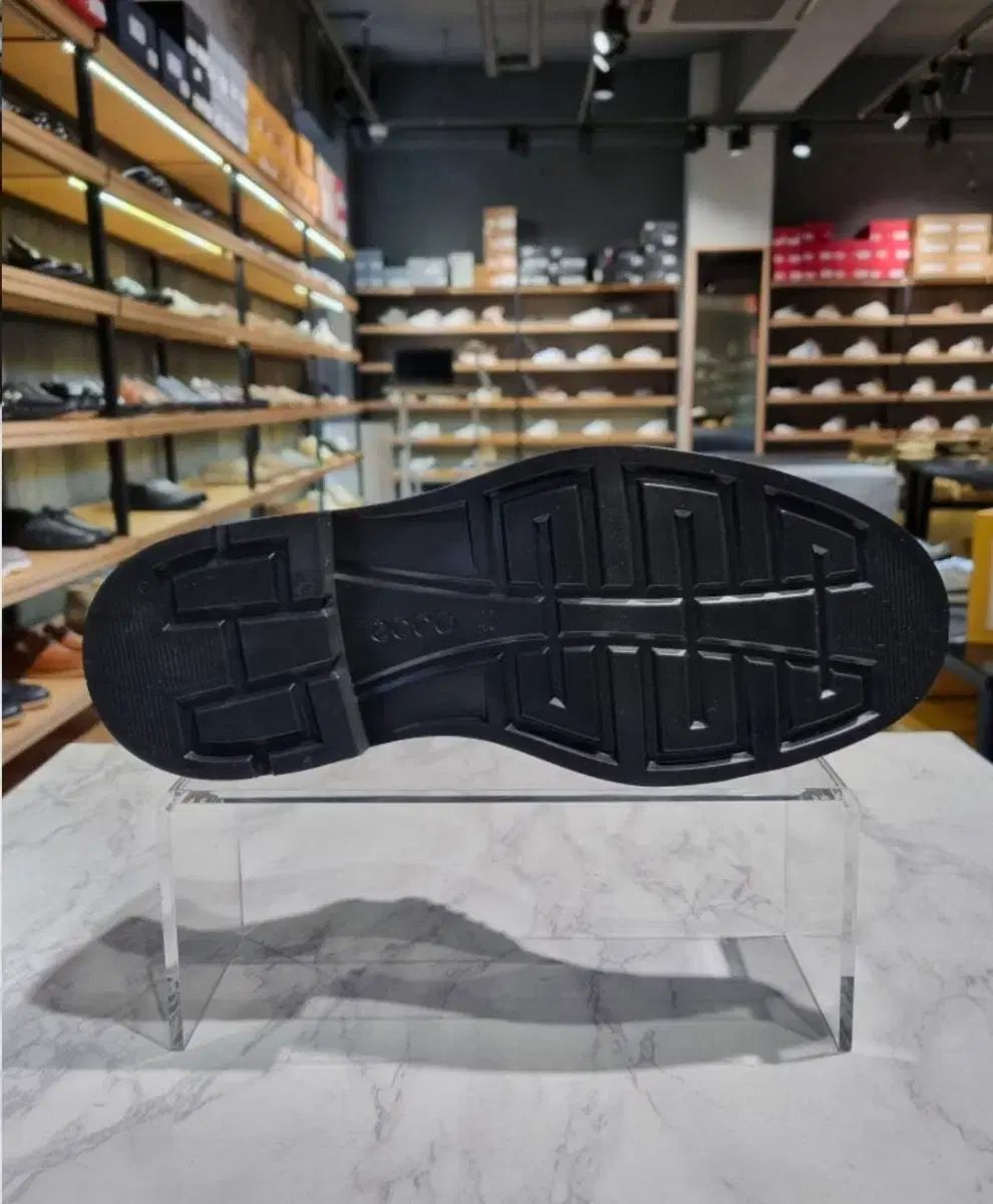 Ecco ブラック メンズ ウイングチップ 靴