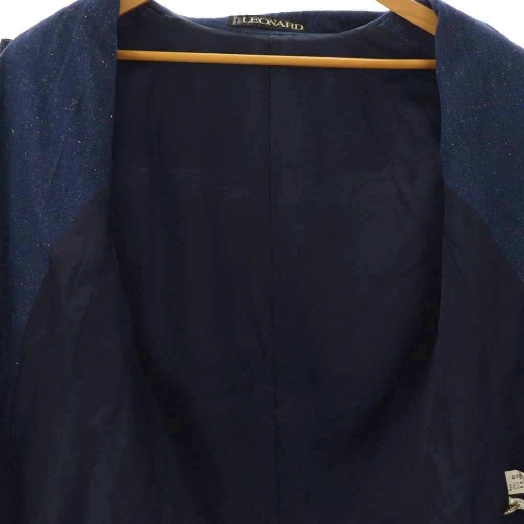 レオナール LEONARD デニムテーラードジャケット ダブル 金ボタン