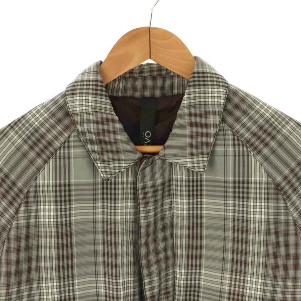 【中古】イーヴォ Hevo ANTONELLI ジャケット 中綿 ステンカラー チェック 50 グレー /AT ■OS ■GY53 メンズ イーヴォ Hevo ANTONELLI ジャケット 中綿 ステンカラー チェック 50