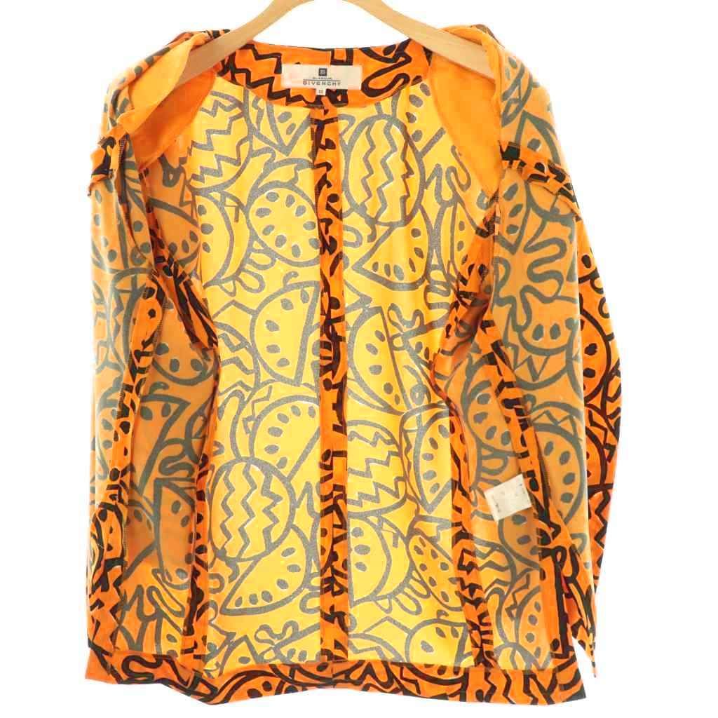 極美品 GIVENCHY ノーカラージャケット 金ボタン ゴールド ブラウン 極美品 GIVENCHY ノーカラージャケット 金ボタン ゴールド ブラウン