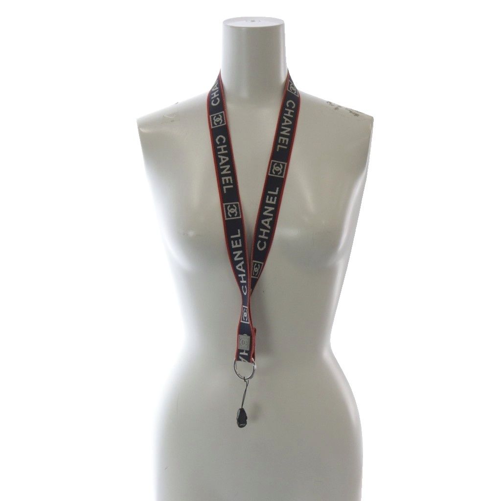 シャネル CHANEL ネックストラップ ココマーク ネイビー /YO35 □GY20