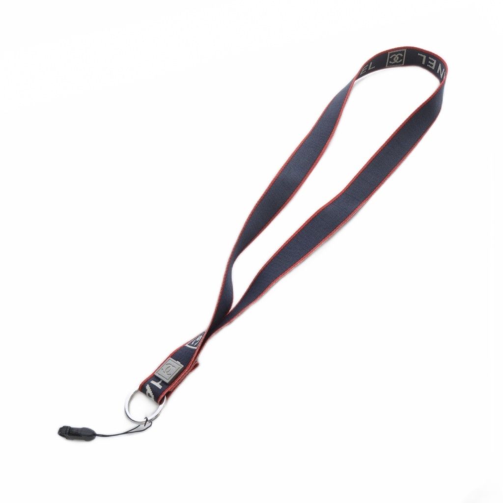 シャネル CHANEL ネックストラップ ココマーク ネイビー /YO35 □GY20