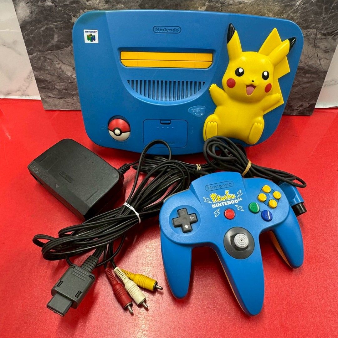 □ピカチュウ Nintendo64 本体 (ブルー＆イエロー) ニンテンドー64