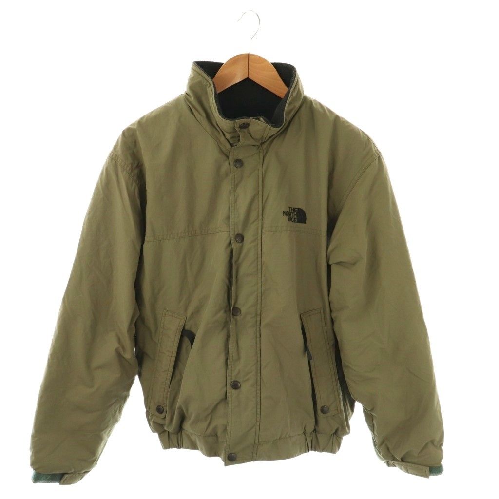 【中古】ザノースフェイス THE NORTH FACE フリースジャケット ブルゾン アウター L カーキ ロゴ 裏起毛 /CX ■GY53 ザノースフェイス THE NORTH FACE フリースジャケット ブルゾン