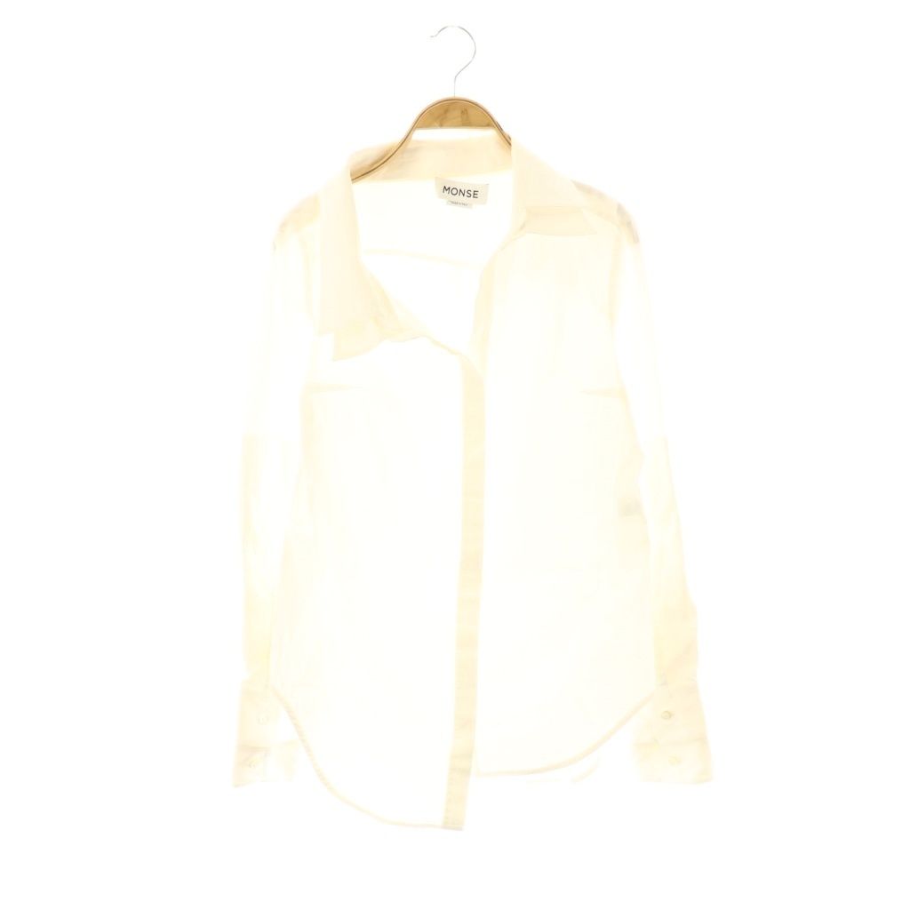 【中古】モンセ MONSE シャツ ブラウス スキッパー 0 ホワイト /DF ■GY57 レディース モンセ MONSE シャツ ブラウス スキッパー 0 ホワイト /DF □GY57