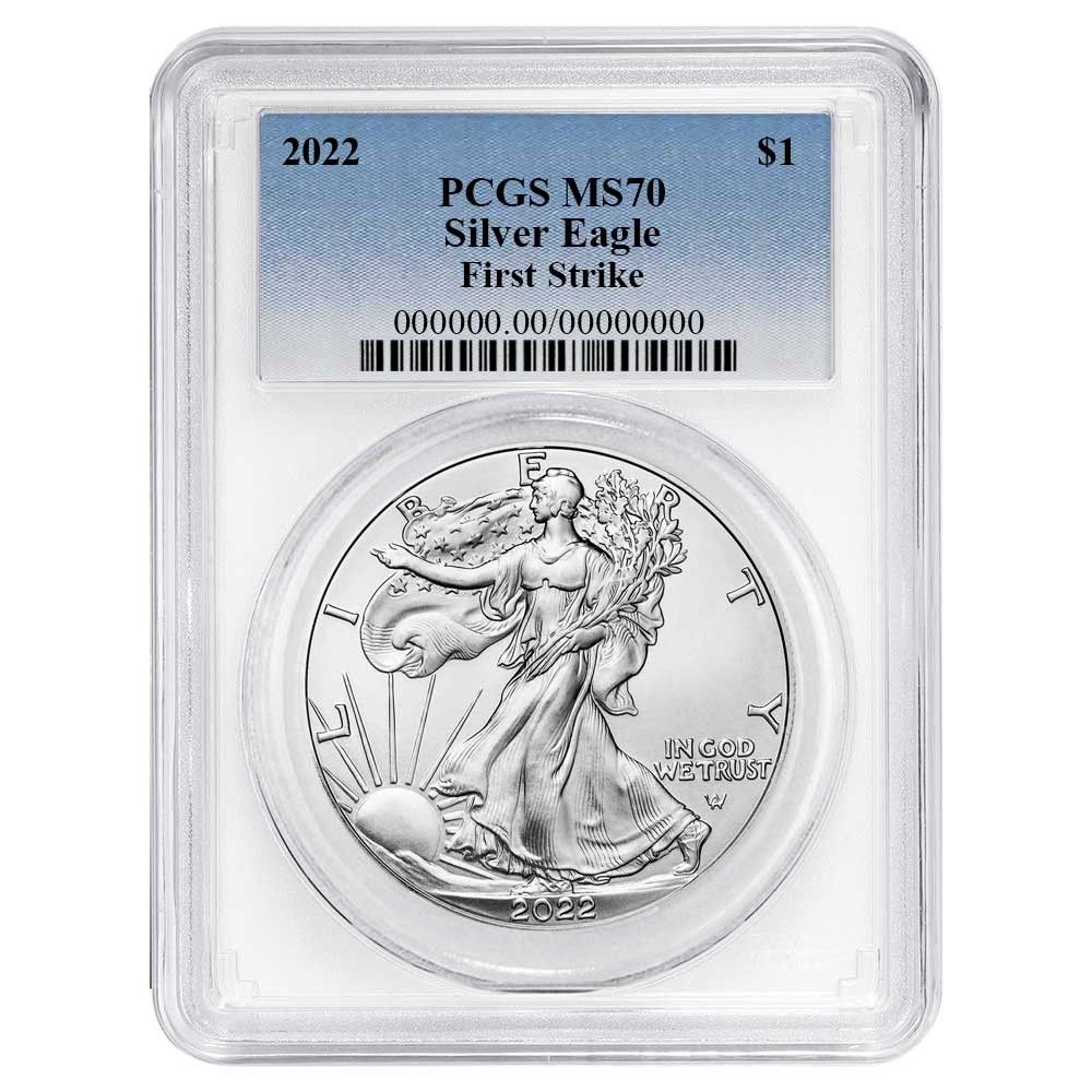 2025 1 American Silver Eagle PCGS MS 70 FS Blue Label White Frame