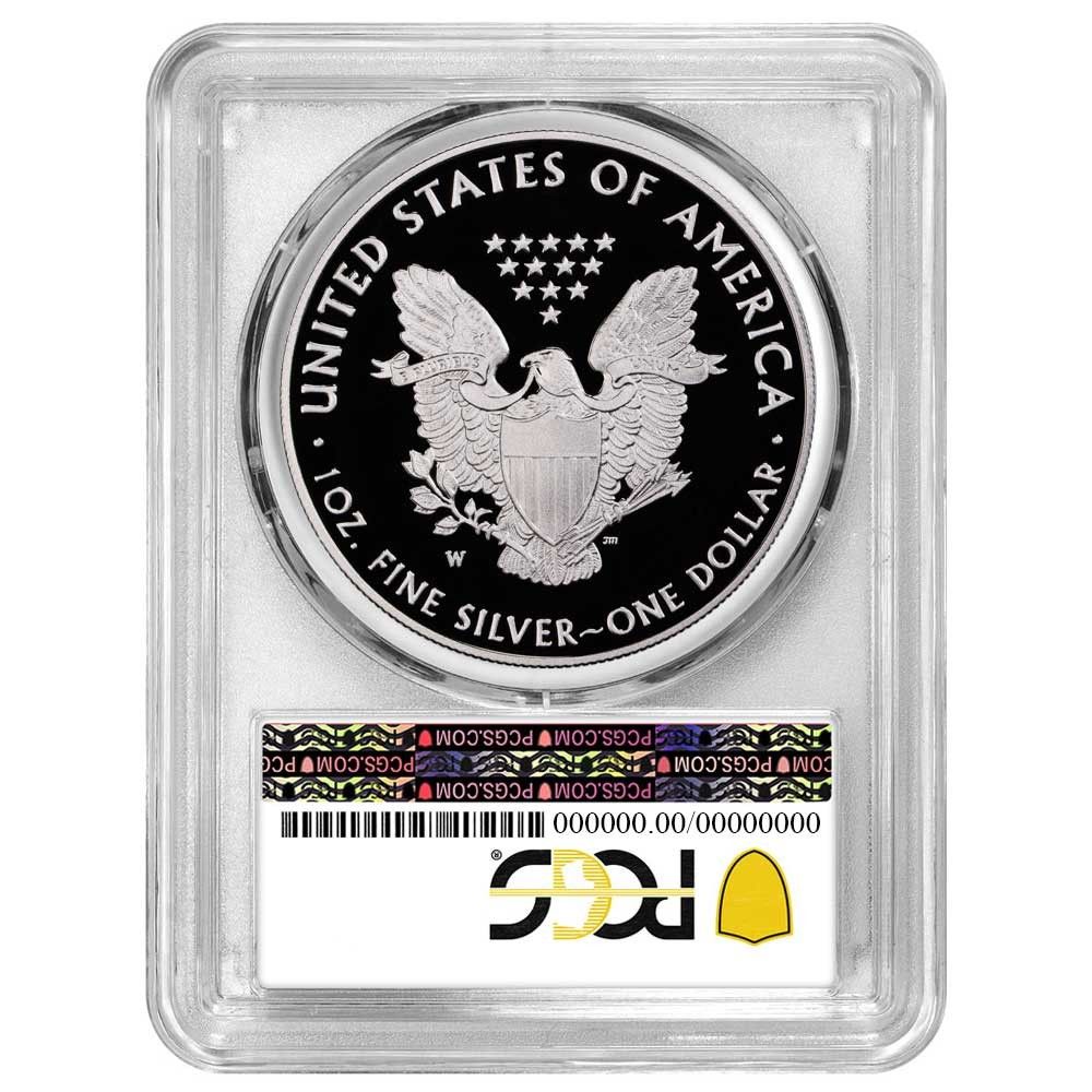 2021 W Proof 1 Type American Silver Eagle PCGS FS Made in A Label