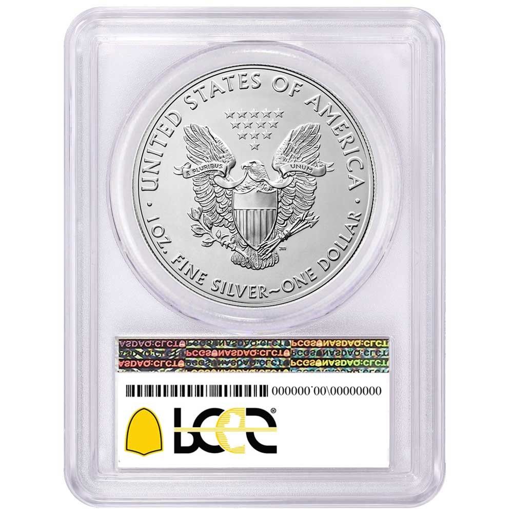 2021 1 Type American Silver Eagle PCGS MS 70 FDOI Made in A Label