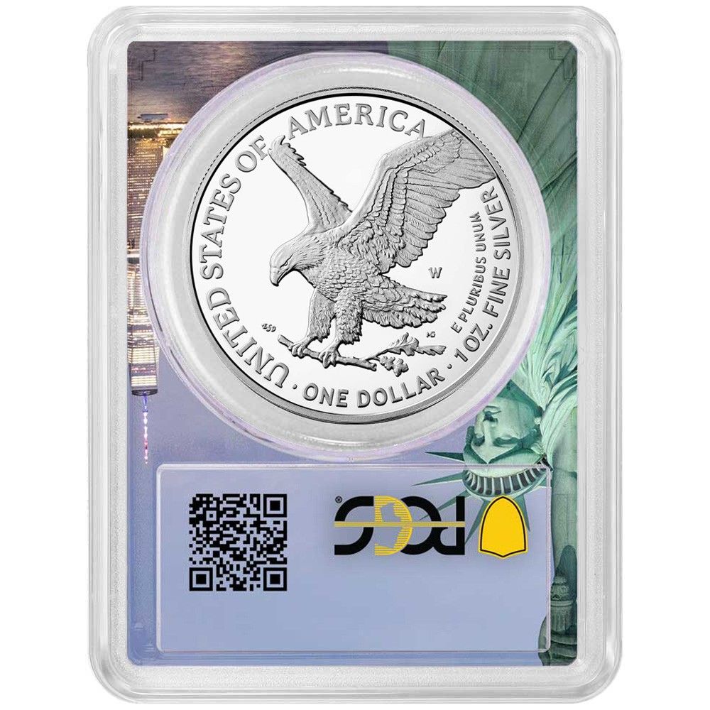 2021 W Proof 1 Type 2 American Silver Eagle PCGS FDOI Statue Of