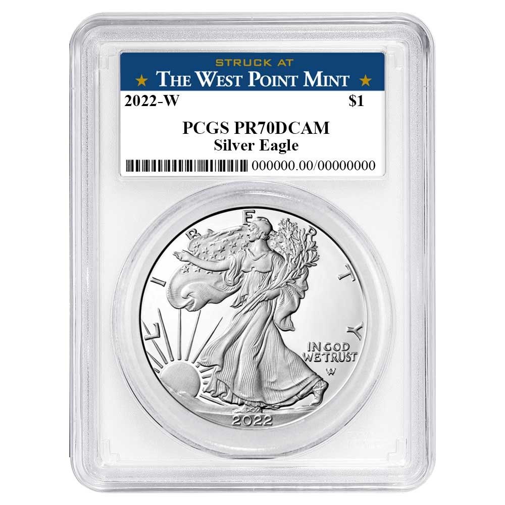 2025-W Proof 1 American Silver Eagle PCGS West Point Label White Frame