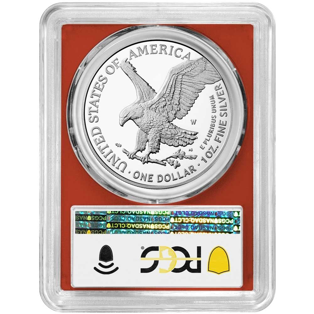 2025 W Proof 1 American Silver Eagle PCGS FDOI West Point Label Red