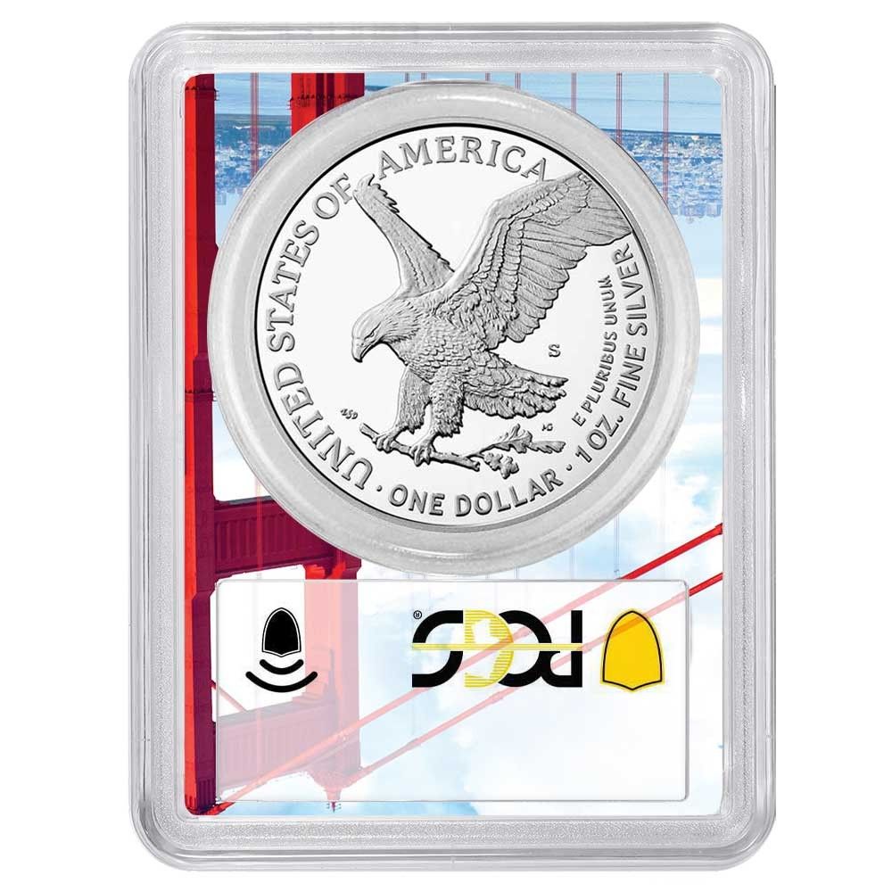 2021 S Proof 1 Type 2 American Silver Eagle PCGS FS G en Gate Frame