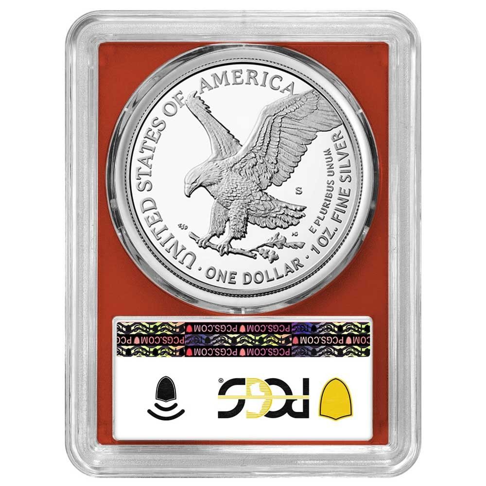 2025 S Proof 1 American Silver Eagle PCGS FS San Francisco Label Red