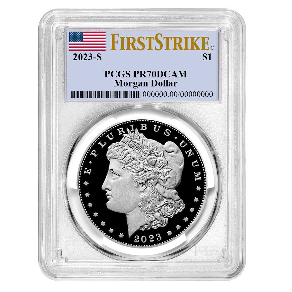 2025 S Proof 1 Morgan Silver Dollar PCGS FS Flag Label