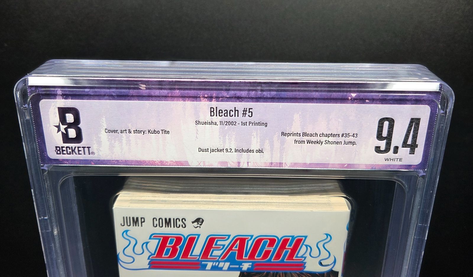 BGS 9.4 ブリーチ BLEACH 5巻 Vol.5 初版 1 st Printing Beckett ベケット Graded マンガ Manga Book 鑑定済 漫画 JUMP 週刊少年ジャンプ 帯 Obi