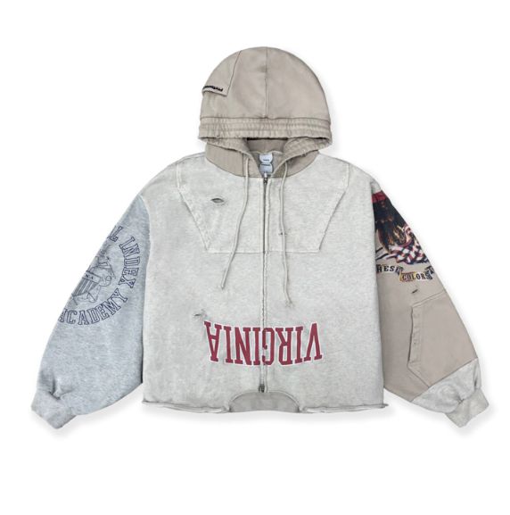 3 プロトブラスト INDEX UP SIDE DOWN ジップ フーディー アイボリー