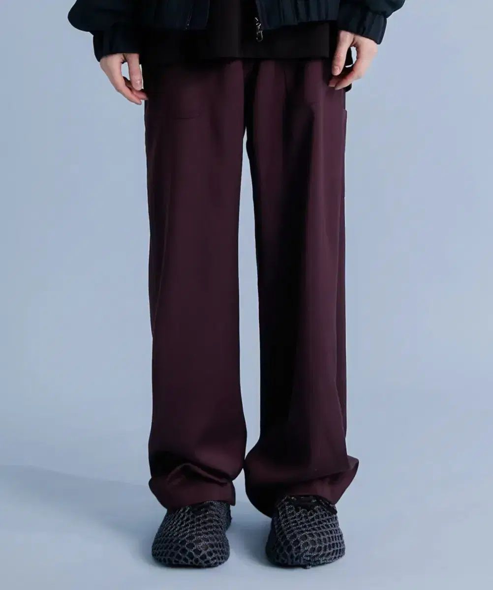 アドオフ カーペンター ワイド パンツ バーガンディ ズボン 50