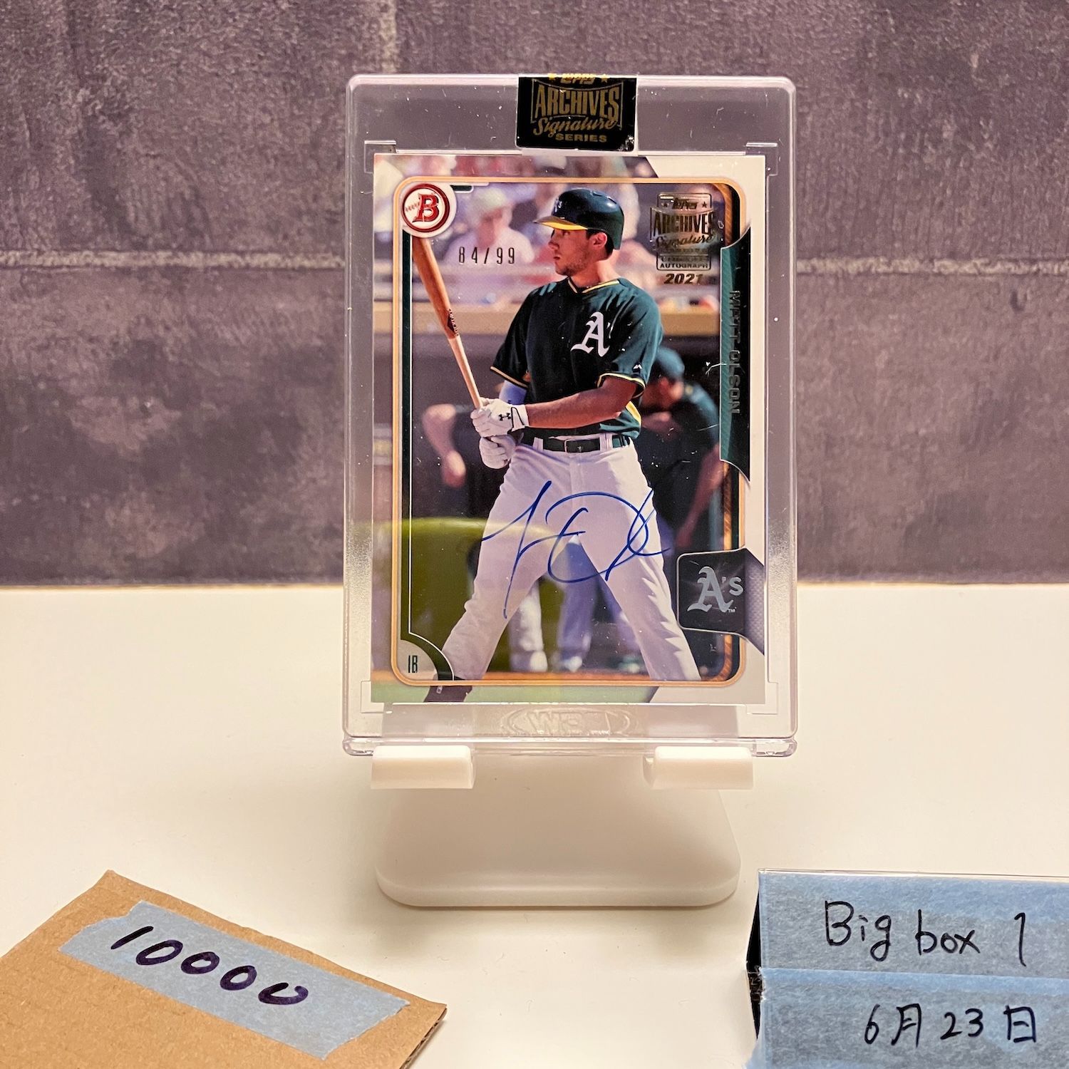 2021 Topps Matt Olson 84 99 直筆サインカード Oakland Athletics Archives Signature Series カード