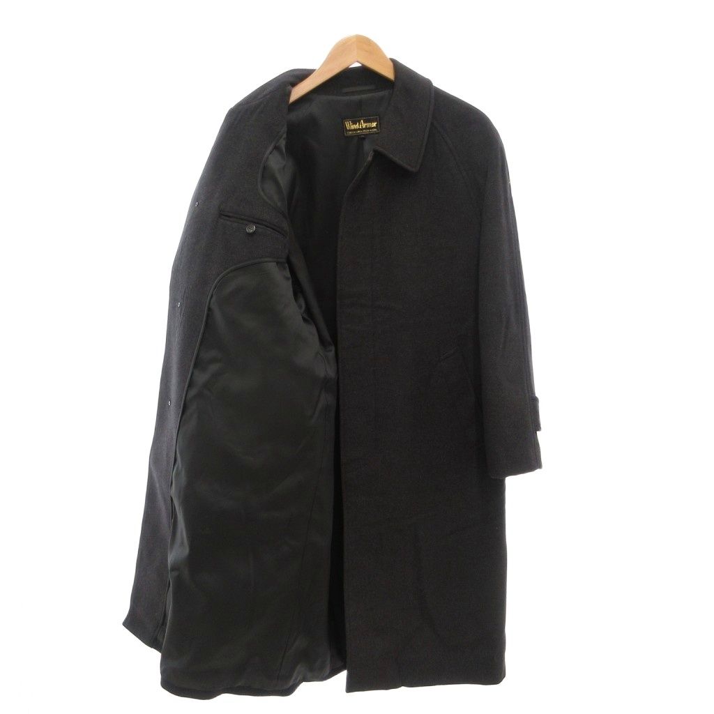 ウィンドアーマー WIND ARMOR ステンカラーコート M カシミヤ ロング丈