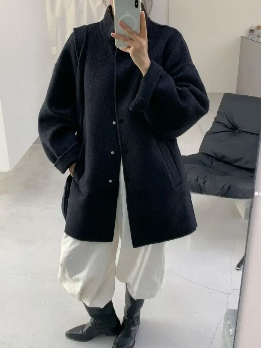 ハンドメイド ウール ハーフコート バッグ セット