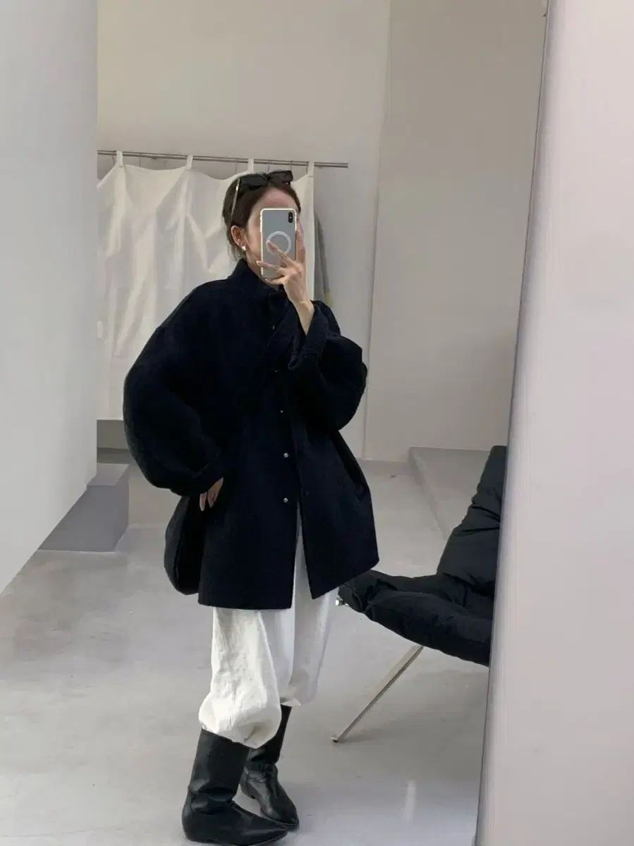 ハンドメイド ウール ハーフコート バッグ セット