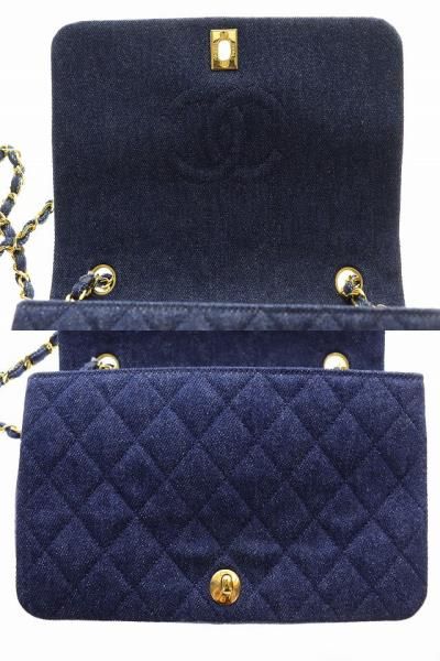 【中古】シャネル CHANEL デニム ミニ チェーン ショルダーバッグ フルフラップ ココマーク ロゴ ☆AA★▲■251120 シャネル CHANEL デニム ミニ チェーン ショルダーバッグ フルフラップ