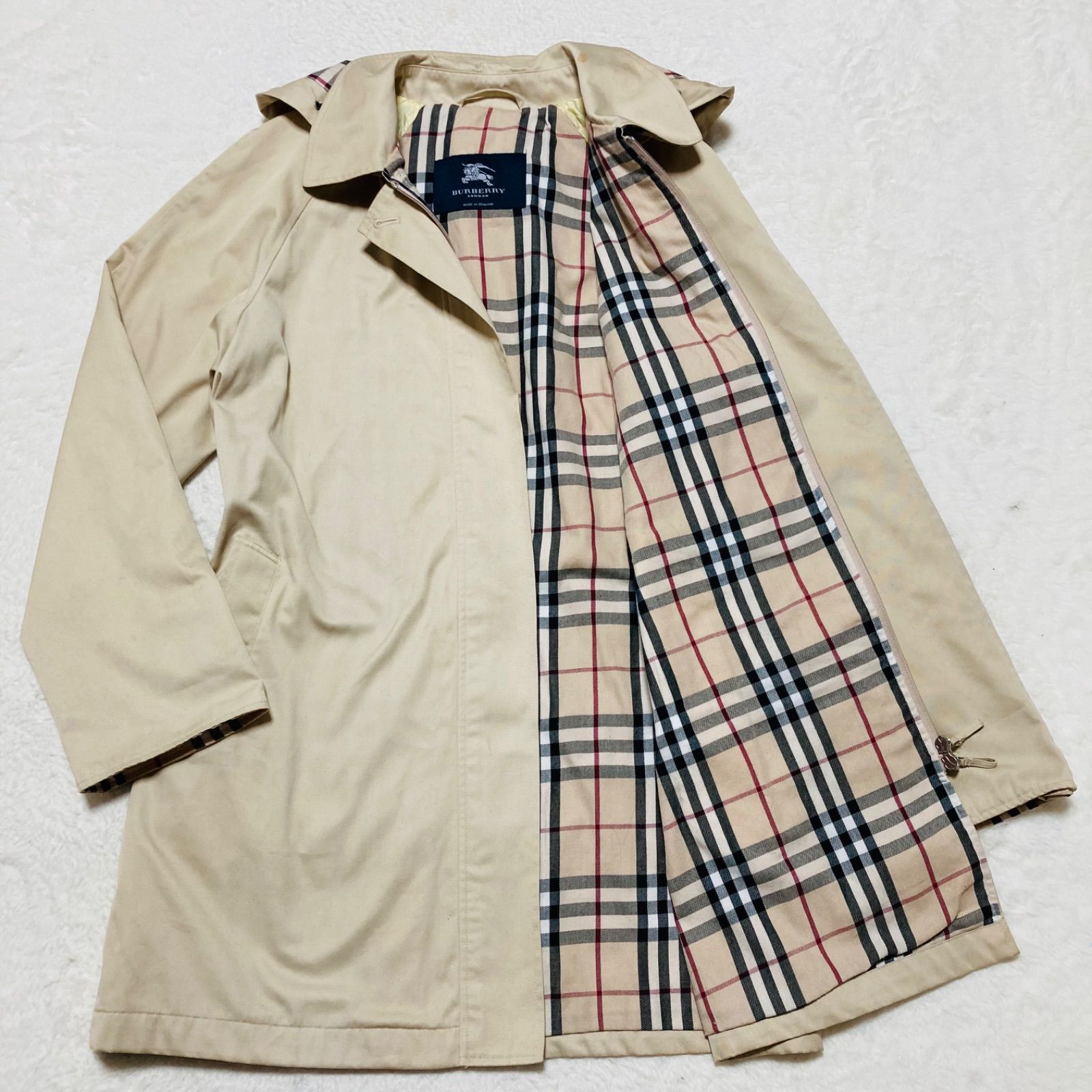 □本国タグ□BURBERRY LONDON バーバリーロンドン フード付きステン