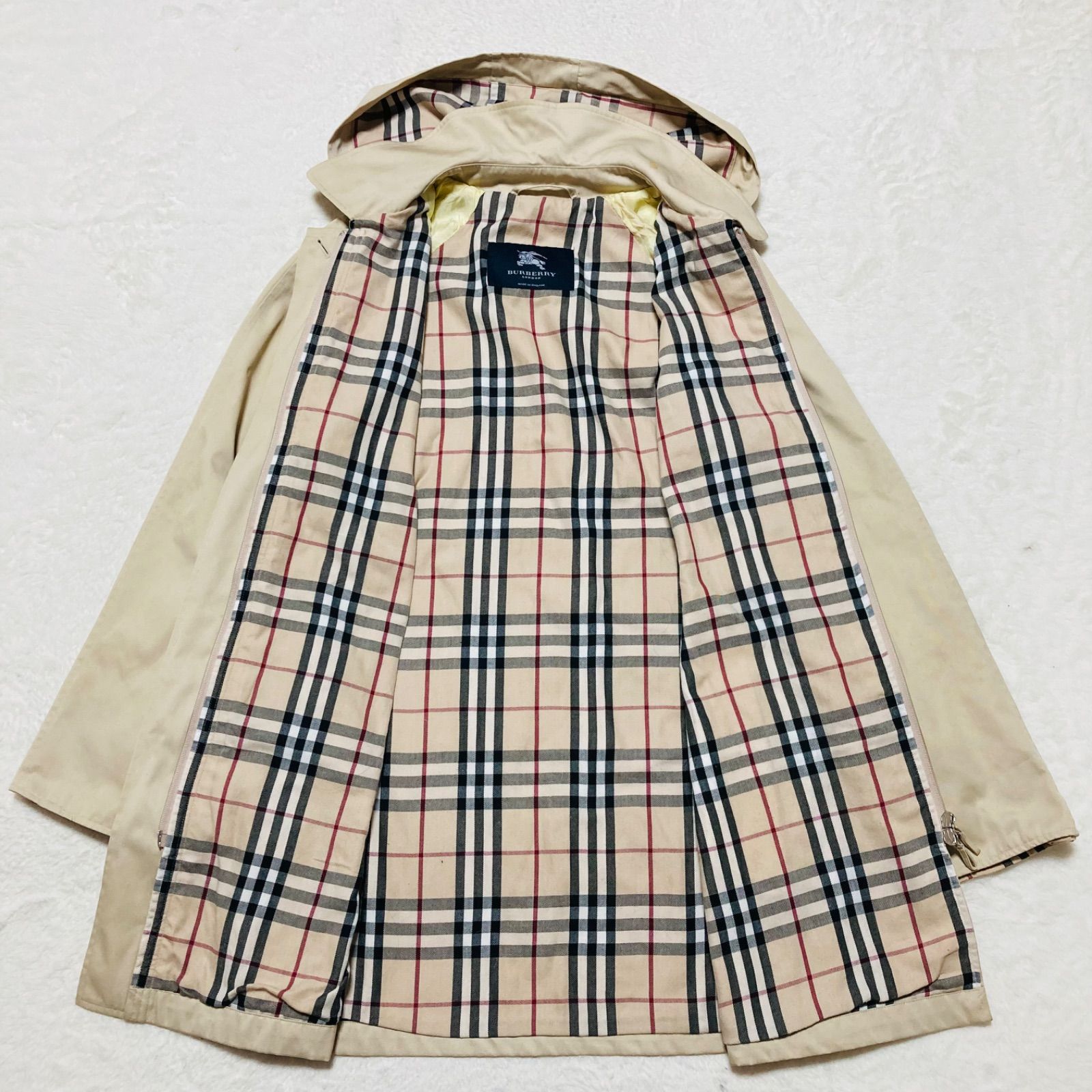 □本国タグ□BURBERRY LONDON バーバリーロンドン フード付きステン