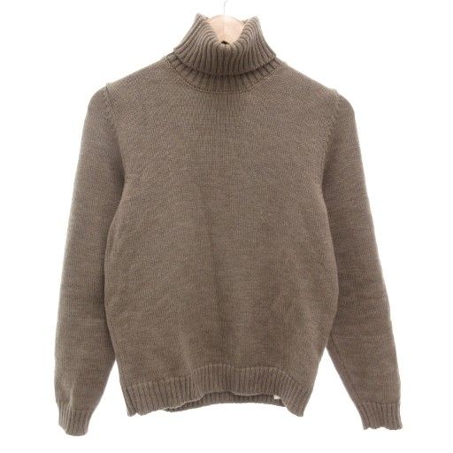 美品【ザノーネ】タートルネック ニット セーター ブラウン イタリア製 48 L 新品】ZANONE ザノーネ タートルネック ハイネック ニット セーター