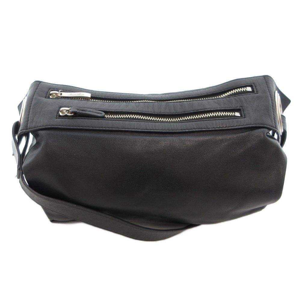 kawa-kawa hatome ハトメ レザー ボディバッグ ショルダー ブラック kawa-kawa hatome ハトメ レザー ボディバッグ ショルダー ブラック