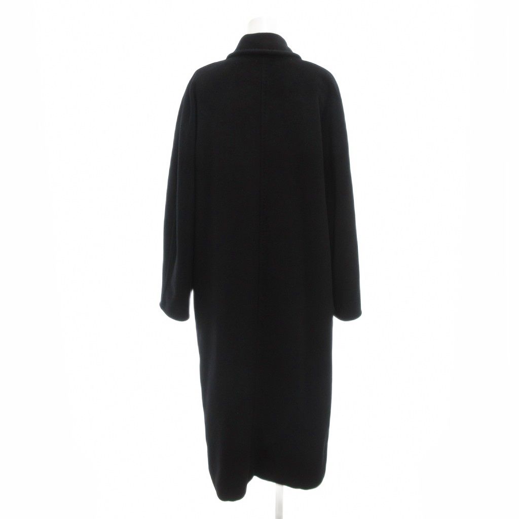 マックスマーラカシミアウールダブルブレストアイコンコート黒38白タグ101801 マックスマーラ MAX MARA 白タグ 101801 アイコンコート ロング ダブル