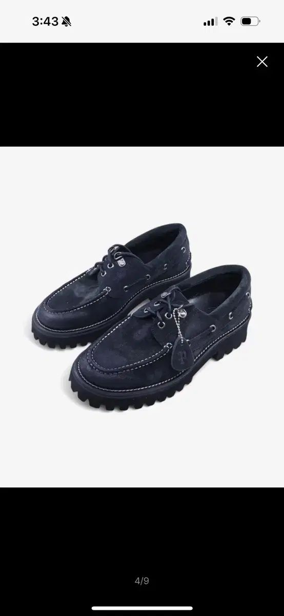 YASE ピロ ブラック ボートシューズ 280