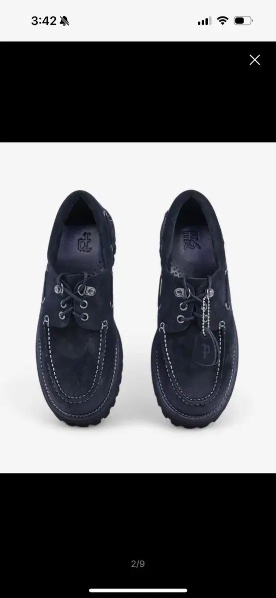  YASE ピロ ブラック ボートシューズ 280 ローファー ブーツ 革靴