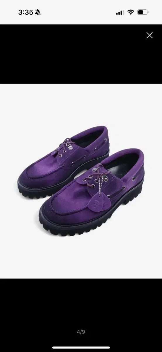 パープル ボートシューズ
