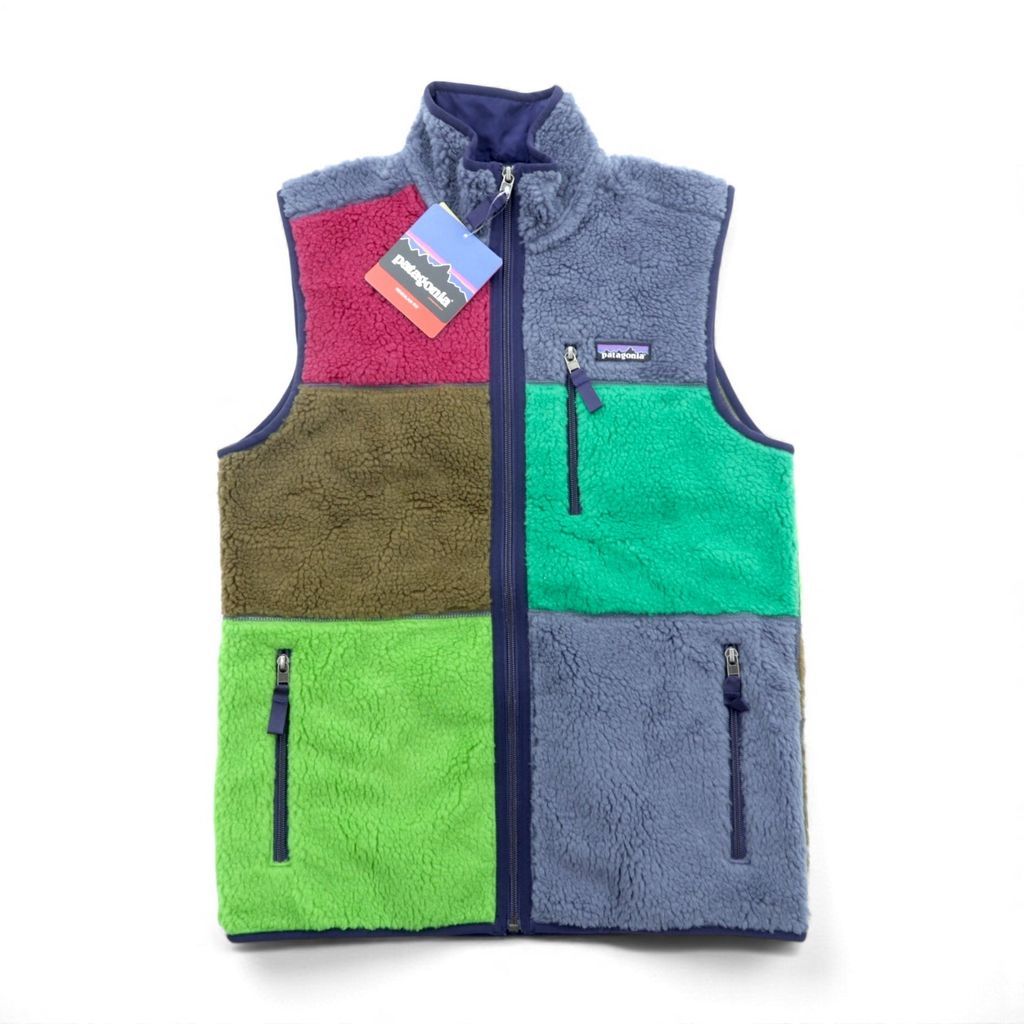 パタゴニア レトロX ベスト クレイジー パッチワーク　M Patagonia パッチワーク レトロX Patchwork Retro-X Vest ボアフリース