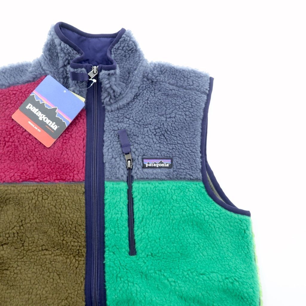 Patagonia パッチワーク レトロX Patchwork Retro-X Vest ボアフリース