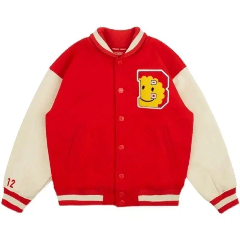 アイスビスケット スマイルワッペン COLORブロック スタジアム アウター_