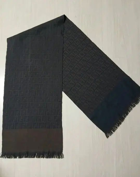 FENDI フェンディ FFロゴ ブラウン ウールマフラー