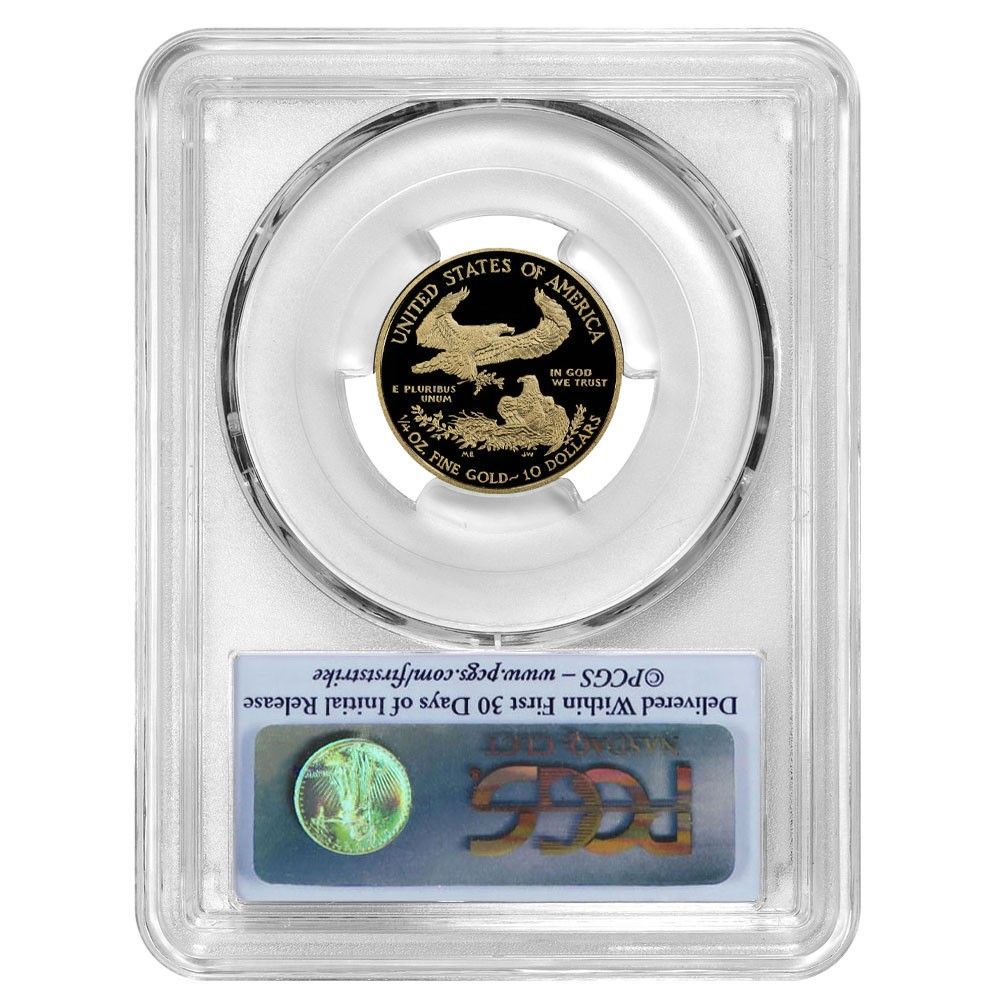 2010 W Proof 10 American G Eagle 1 4 oz PCGS FS Flag Label