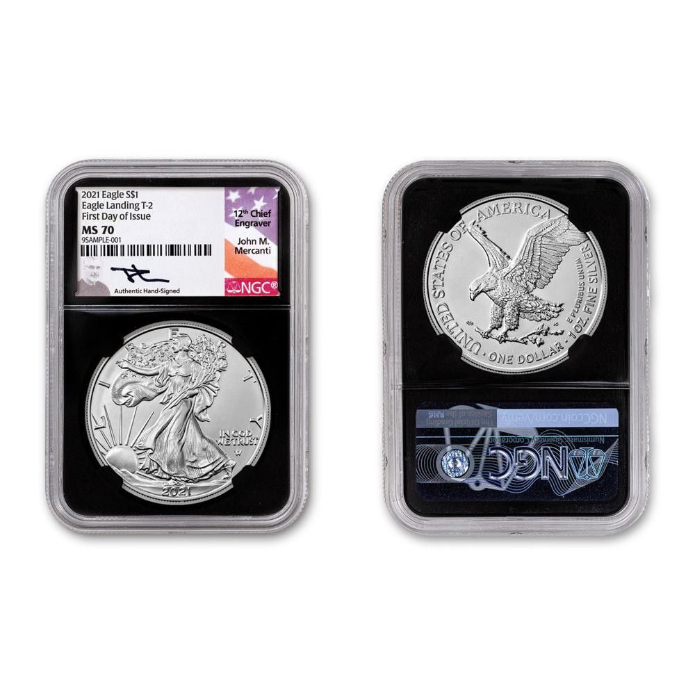 2 pc Set 2021 American Silver Eagle Type and Unique Coin Division