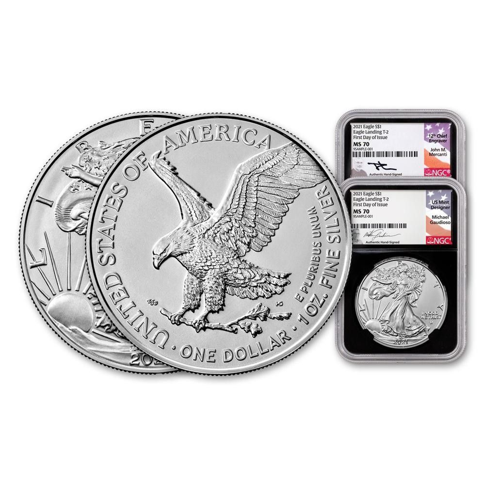 2 pc. Set - 2021 American Silver Eagle Type and Unique Coin Division