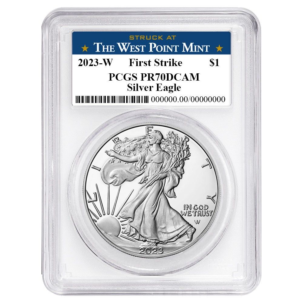 2025 W Proof 1 American Silver Eagle PCGS FS West Point Label White