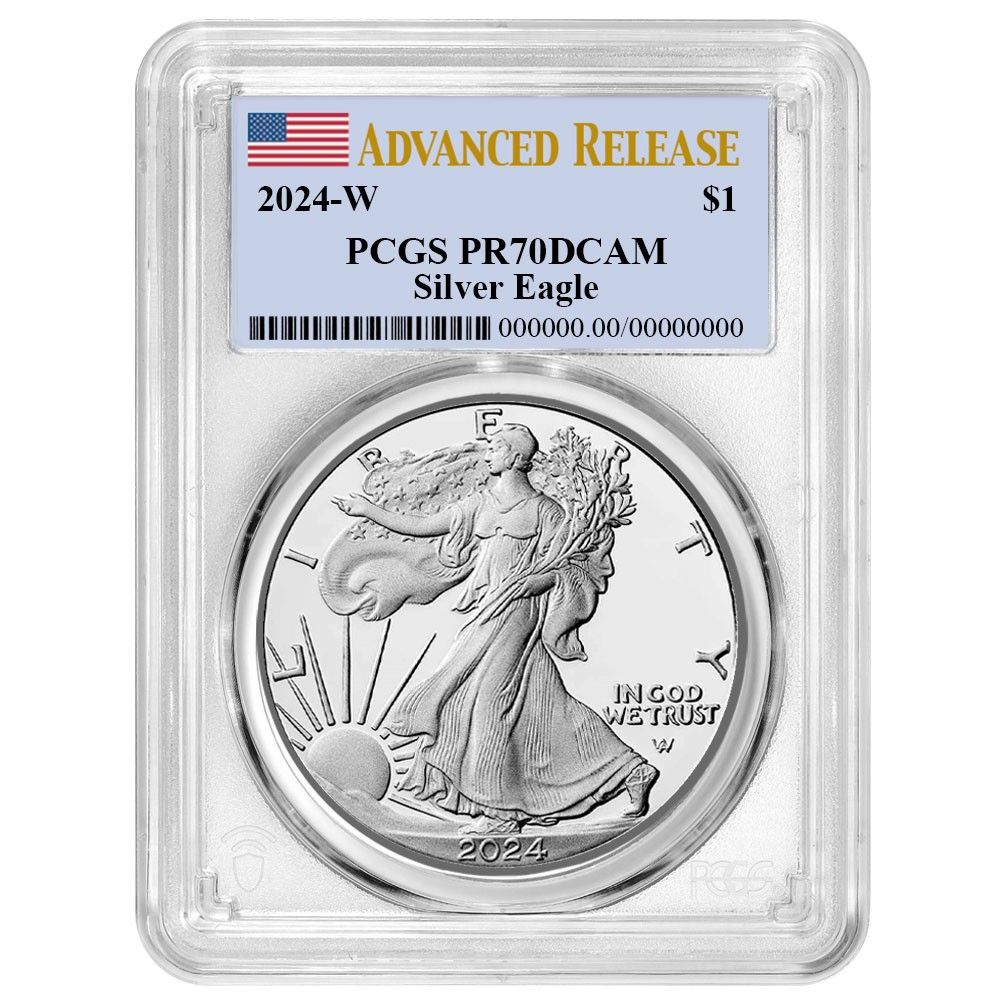 2025-W Proof 1 American Silver Eagle PCGS AR Flag Label