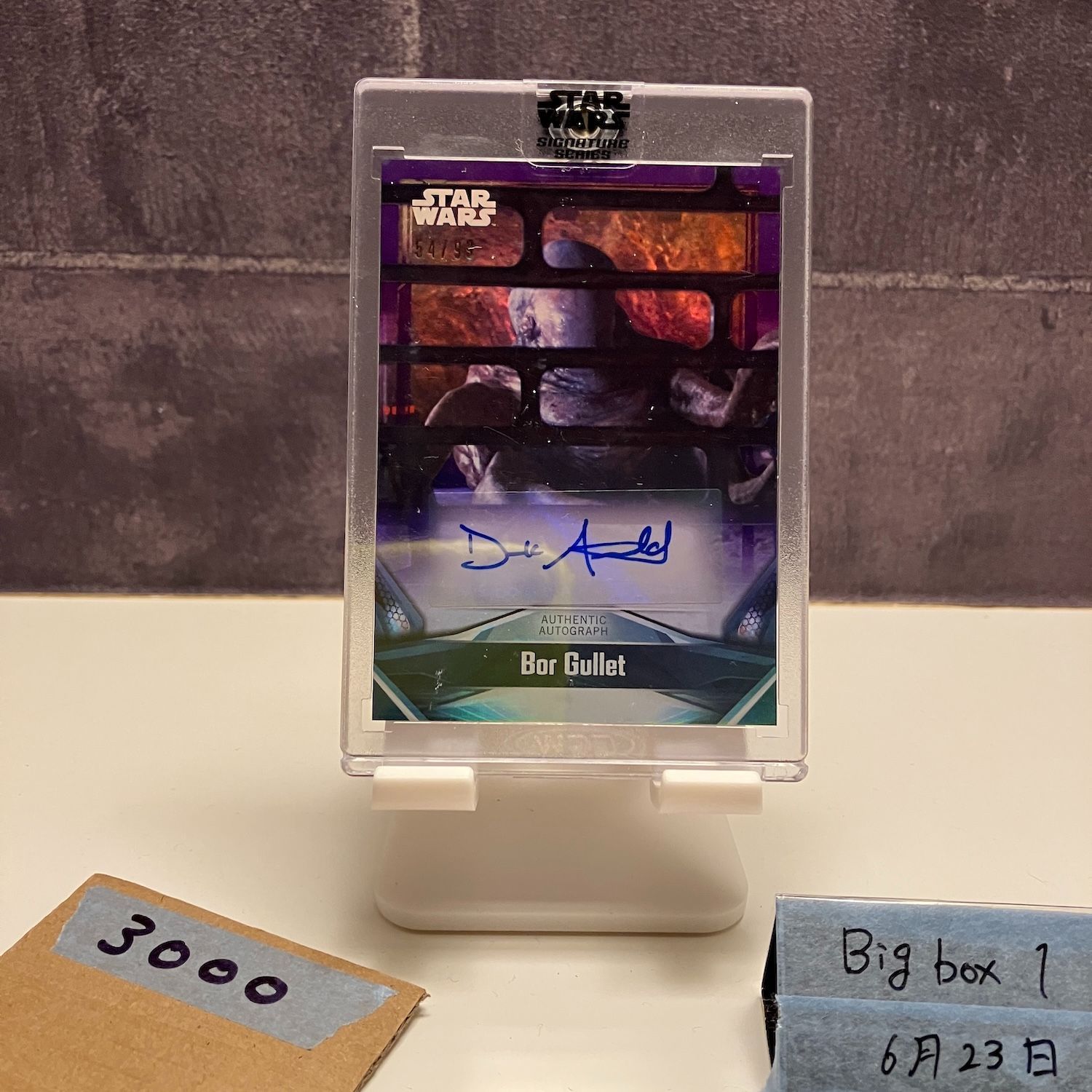 2017 Topps Derek Arnold 54/95 直筆サインカード Star Wars Signature