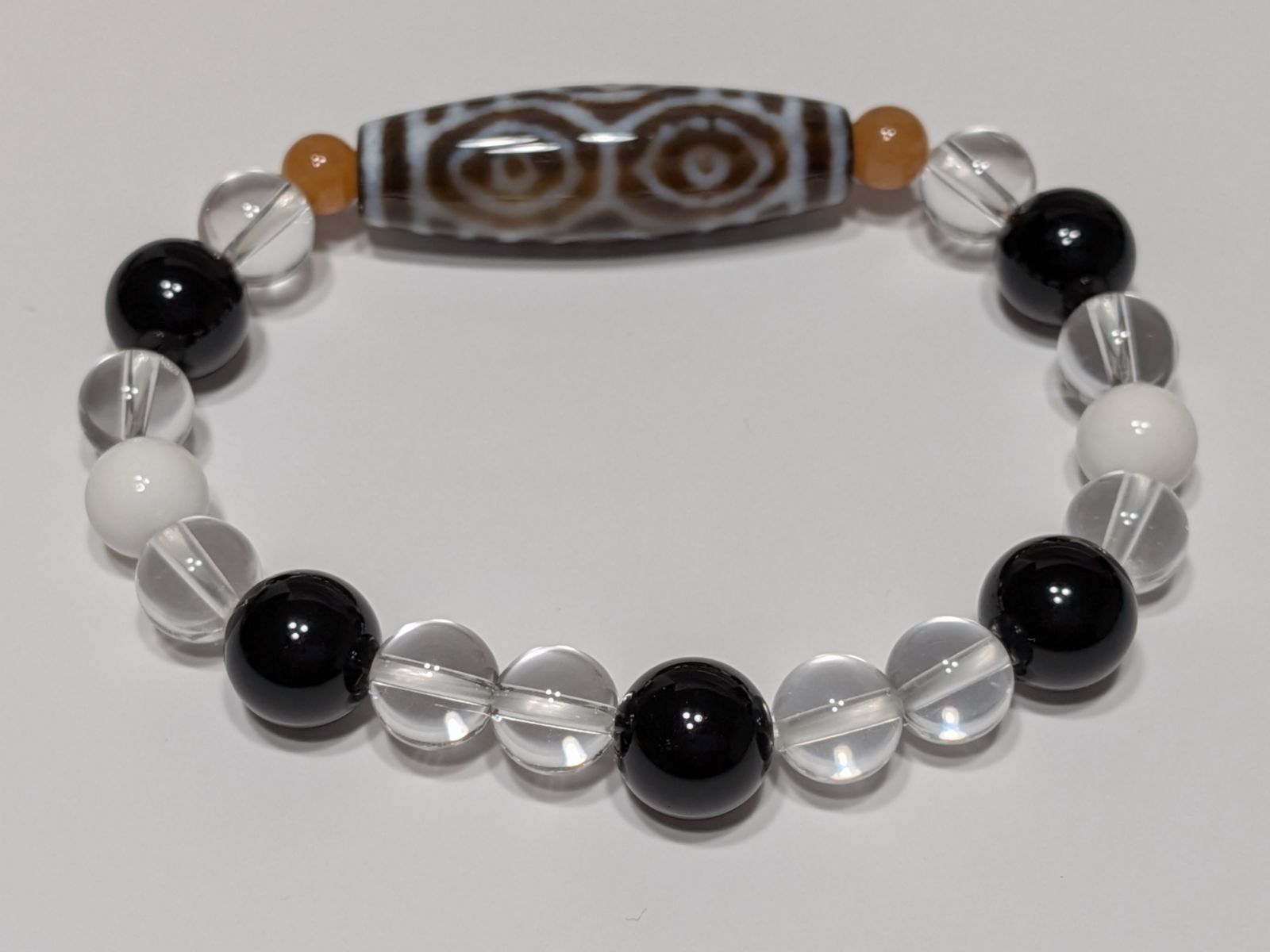 パワーストーン 天然石 ブレスレット 天珠 24龍眼 15〜16 cm No.419