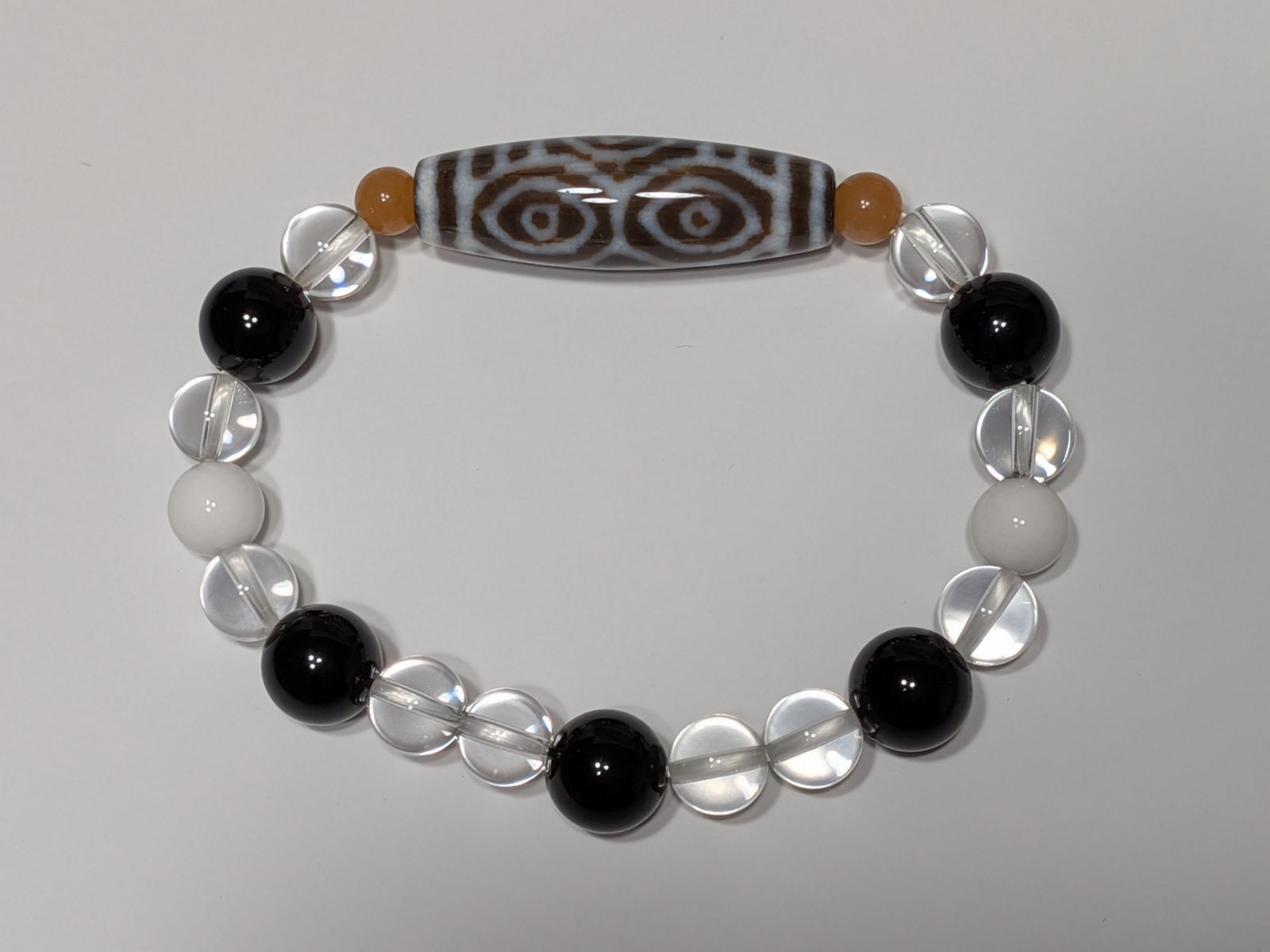 パワーストーン 天然石 ブレスレット 天珠 24龍眼 15〜16 cm No.419