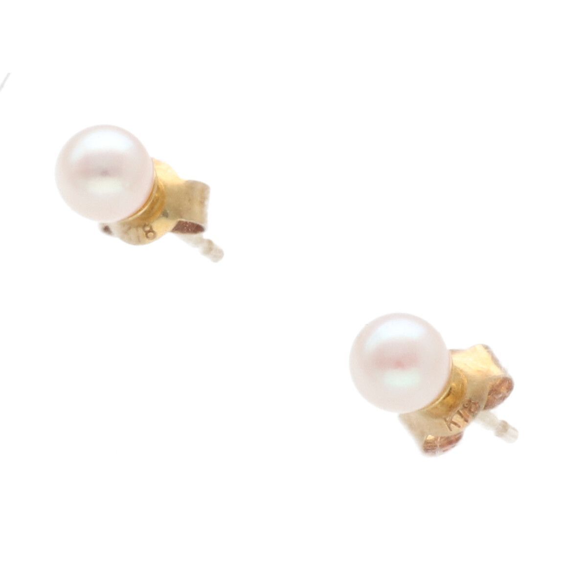 中古】 No brand ノーブランド ピアス タサキ パールピアス K18 両耳