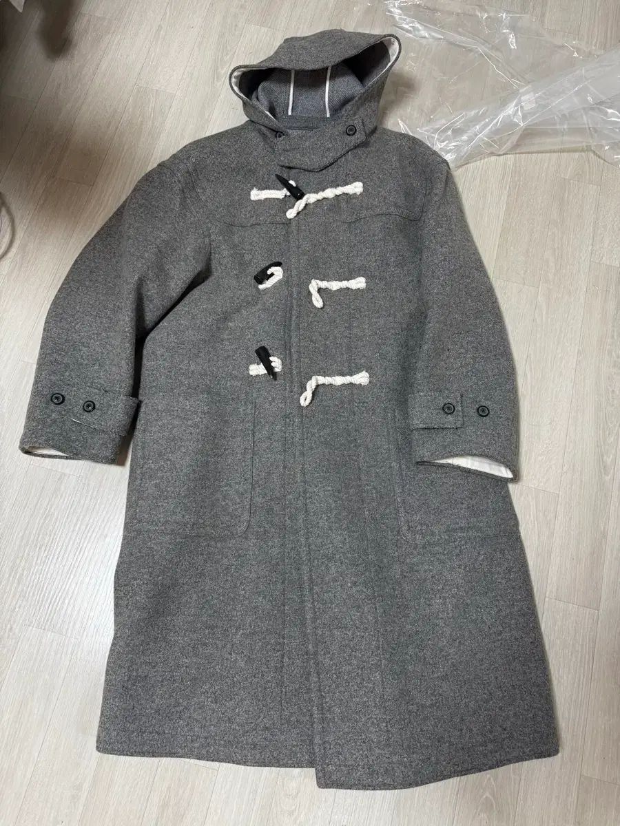 L クアー オーバーサイズ アルパカ ブレンド ダッフル パーカ