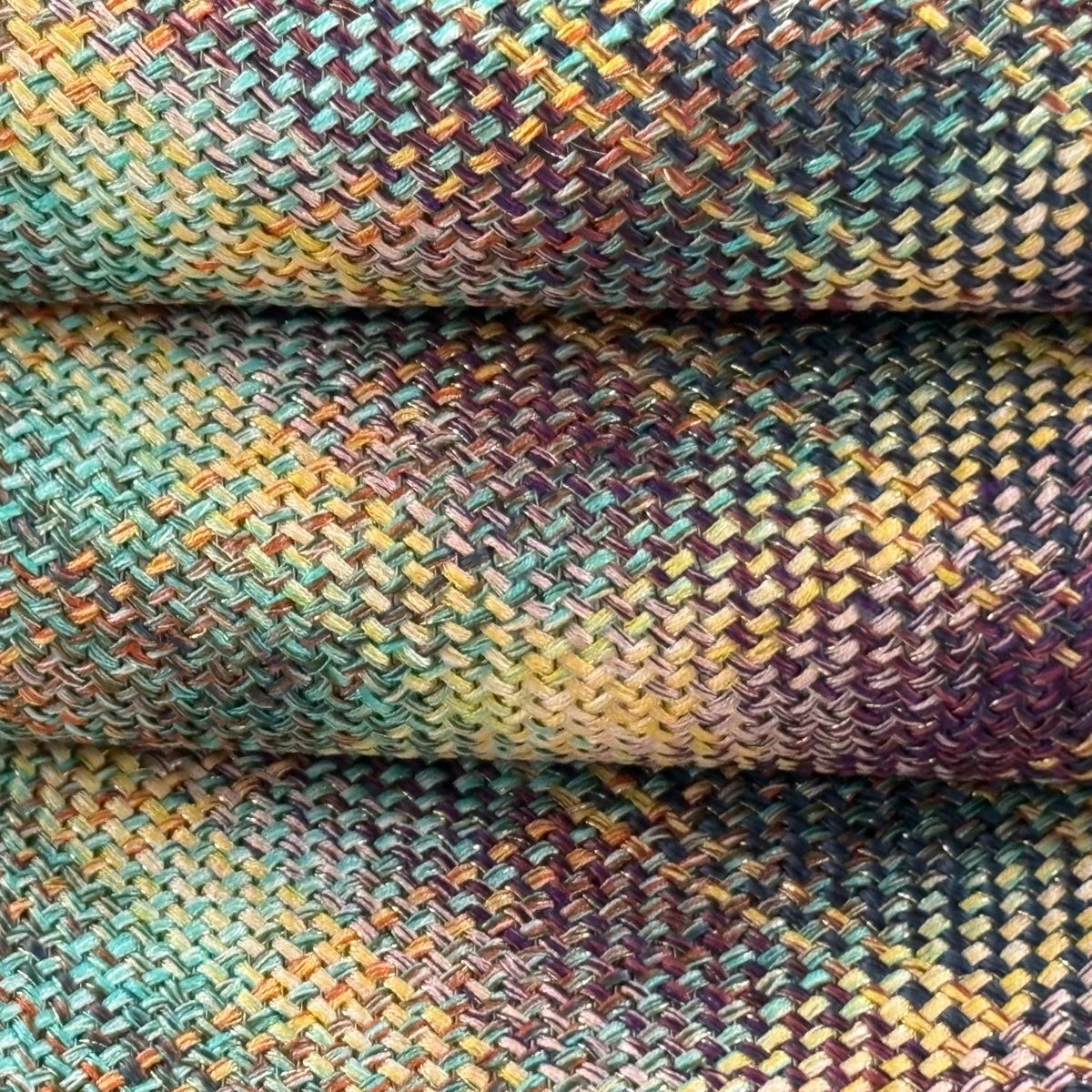  半幅帯 秀品 斜め格子 銀糸 赤紫 正絹 半巾 半幅 小袋帯 帯