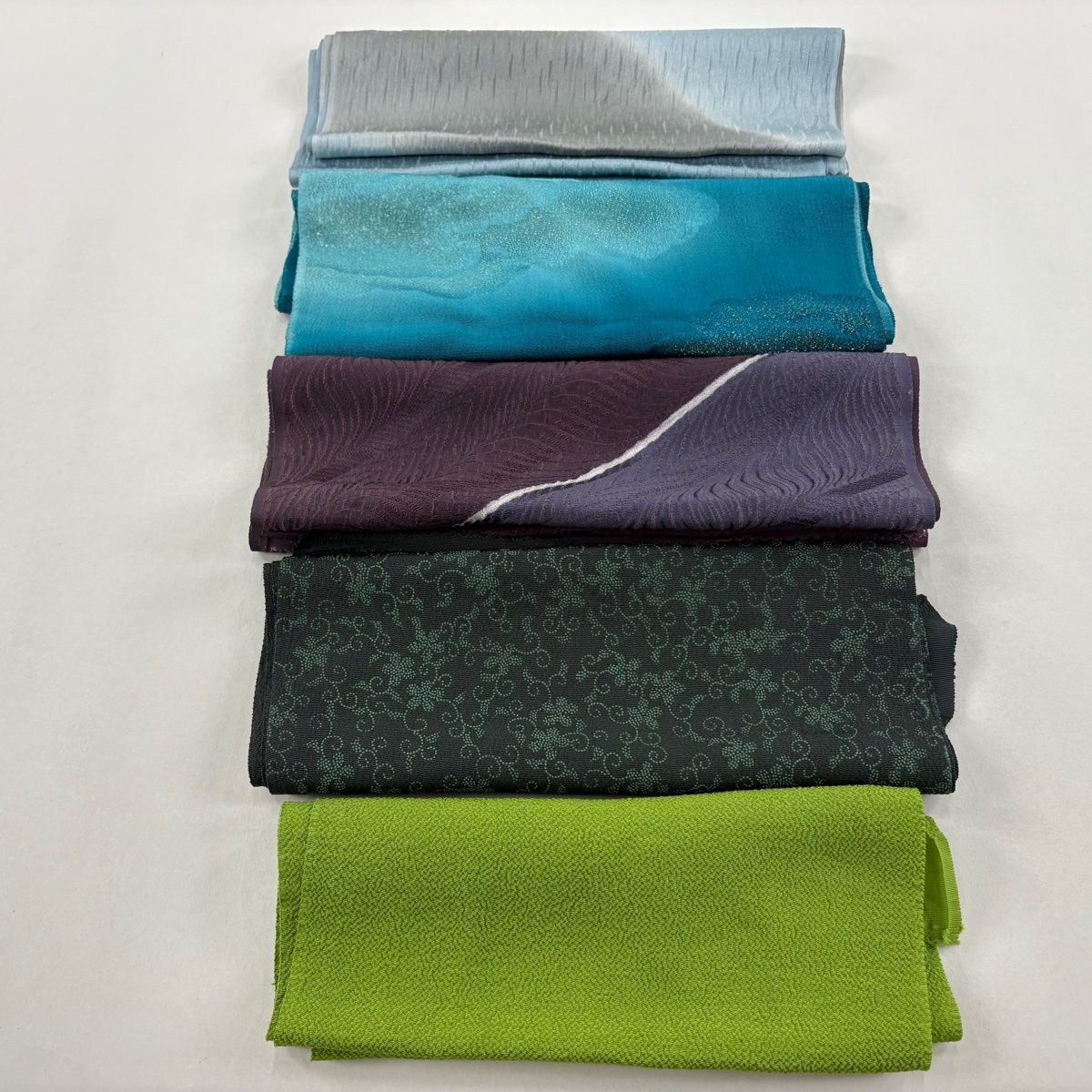 帯揚げ 優品 セット 黄緑色 正絹 和装小物